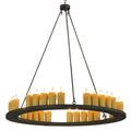 Meyda Tiffany Deina 30 Light 60" Wide Wrought Iron Candle Style Chandelier