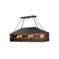Meyda Tiffany Personalized Chimney Rock 9 Light 50" Wide Billiard Chandelier with Silver Mica Shade