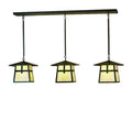 Meyda Tiffany Stillwater Cross Mission 3 Light 48" Wide Linear Pendant