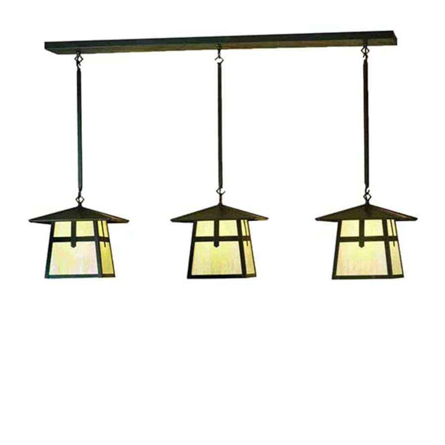 Meyda Tiffany Stillwater Cross Mission 3 Light 48" Wide Linear Pendant