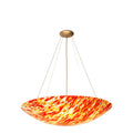 Meyda Tiffany 30" W Topazio Fused Glass Inverted Pendant