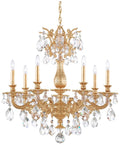 Milano 28.5"H x 27"W 7-Light Crystal Chandelier in French Gold