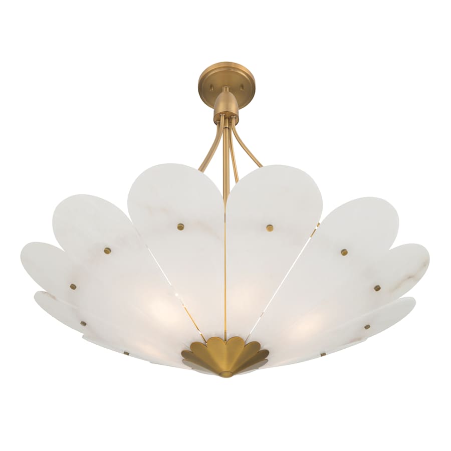 Minka Lavery Althira 6 Light 33" Wide Pendant with Alabaster Shade