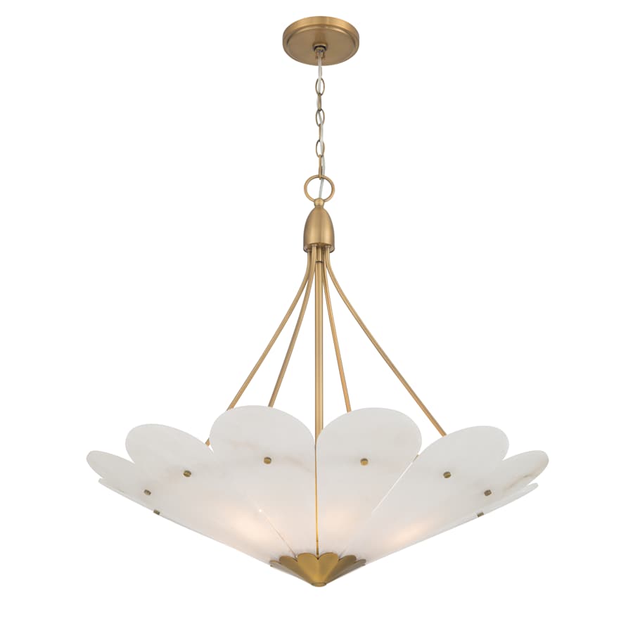 Minka Lavery Althira 6 Light 33" Wide Pendant with Alabaster Shade