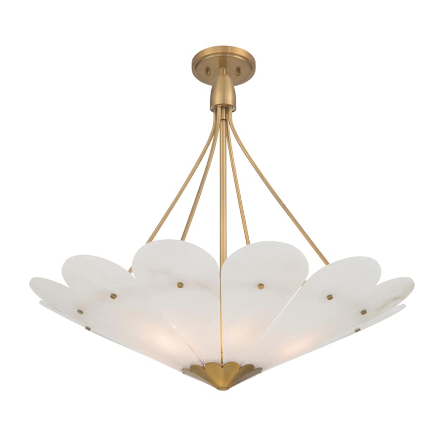 Minka Lavery Althira 6 Light 33" Wide Pendant with Alabaster Shade