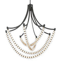 Minka Lavery Pearl 39" Wide LED Abstract Chandelier with Clear, Blown Glass Shades