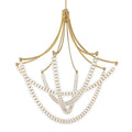 Minka Lavery Pearl 49" Wide LED Abstract Chandelier with Clear, Blown Glass Shades