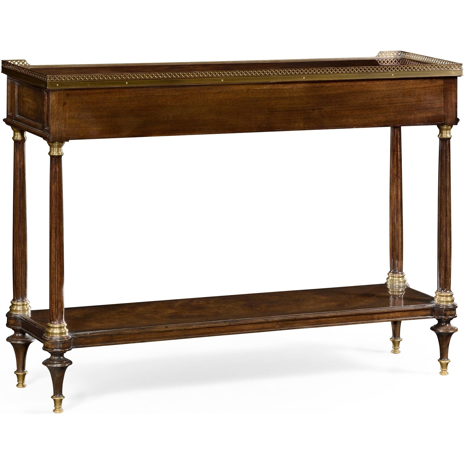 Jonathan Charles Brompton French Style Mahogany Console with Brass Gallery (494892-BMA)