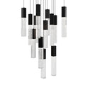 Modern Forms Cinema 20" Wide LED Crystal Multi Light Pendant with Clear, Seedy Crystal Shades