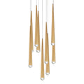 Modern Forms Cascade 9 Light 17" Wide LED Suspended Multi Light Pendant with K-2 Hand Cut Clear Crystal Shades