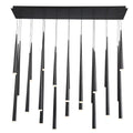 Modern Forms Cascade 23 Light 54" Wide LED Crystal Linear Multi Light Pendant with Frosted Glass Endcap Shades
