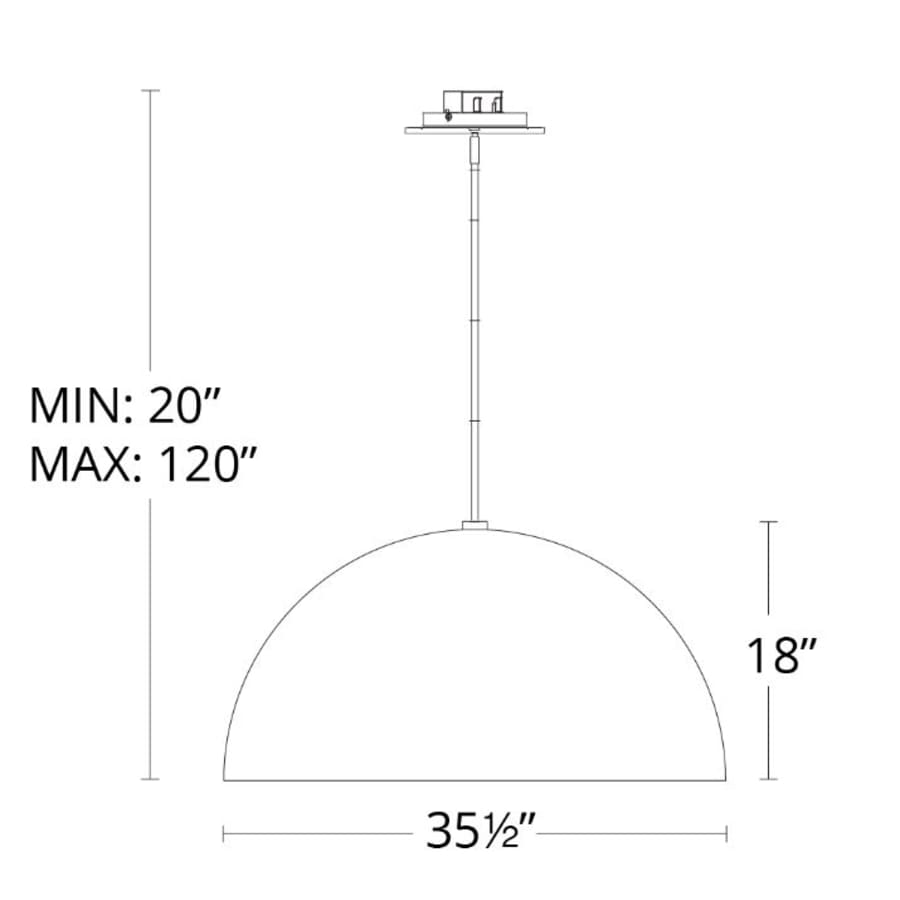 Modern Forms Yolo Light 36" Wide Integrated LED Pendant