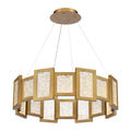 Modern Forms Fury 28" Wide LED Suspended Drum Chandelier with Opal Glass Shade