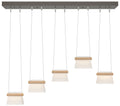 More Cowbell LED Pendant - Smoke - Maple Wood - Clear - Frosted Diffuser