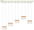 More Cowbell LED Pendant - Sterling - Maple Wood - Clear - Frosted Diffuser