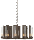 New Town 30" Wide 10 Arm Bronze Chandelier With Seeded Clear Glass