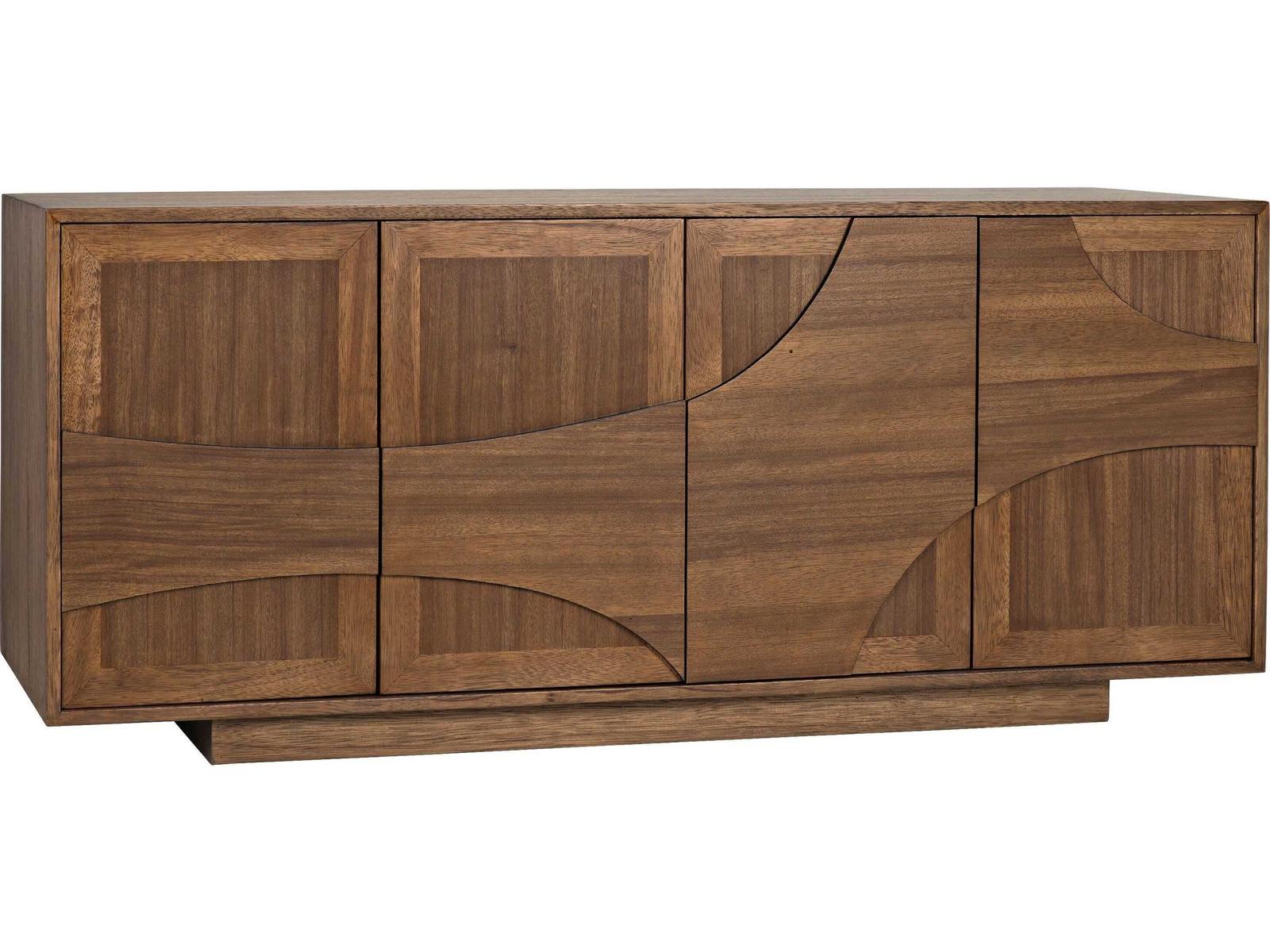 Collage 4-Door Walnut Sideboard in Dark Walnut