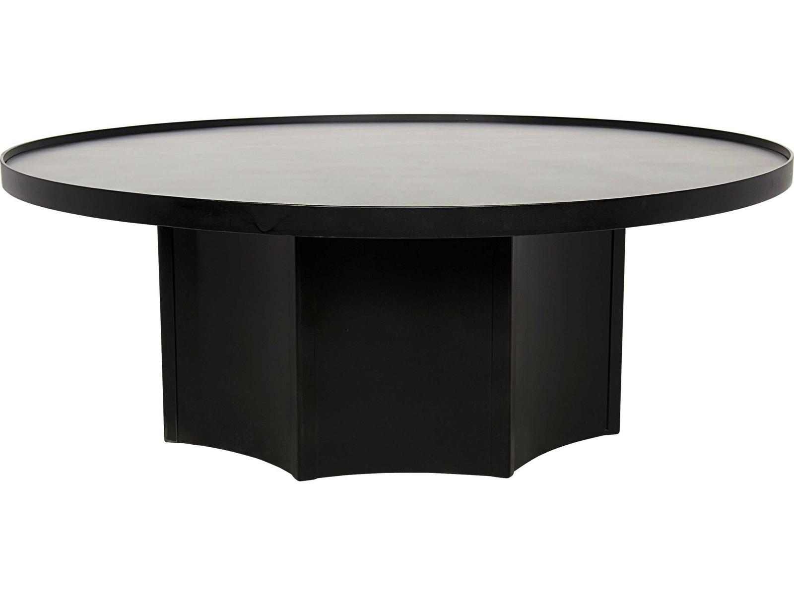 Rome Round Black Metal Coffee Table