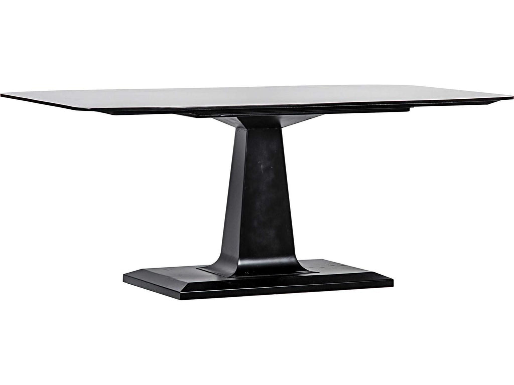 Amboss Rectangle Dining Table in Matte Black Industrial Steel