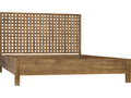 Quinnton Natural Teak Wood Queen Platform Bed