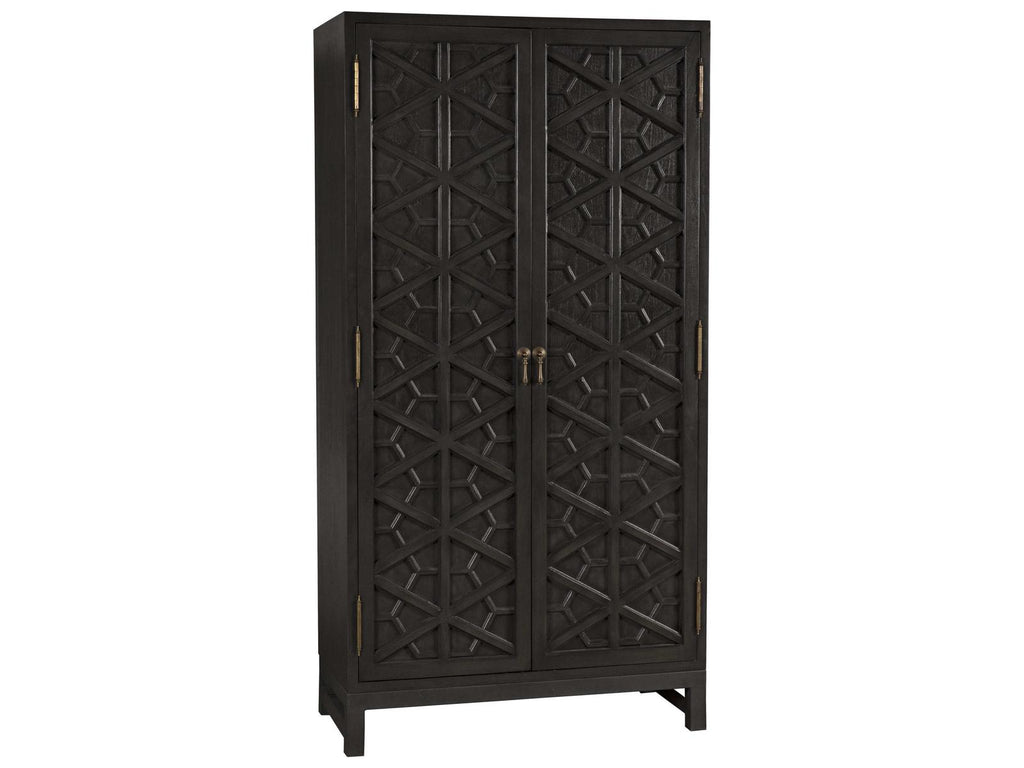 Maharadscha Small Armoire in Pale Mahogany with Matte Black Base