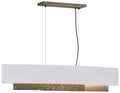 Oceanus 42"W Soft Gold Standard Pendant w/ Natural Anna Shade