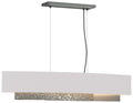 Oceanus 42"W Vintage Platinum Standard Pendant With Flax Shade