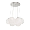 Modern Forms PD-28807-BN 3000K 49 Watt Cosmic Crystal LED Multi-Light Pendant in Brushed Nickel