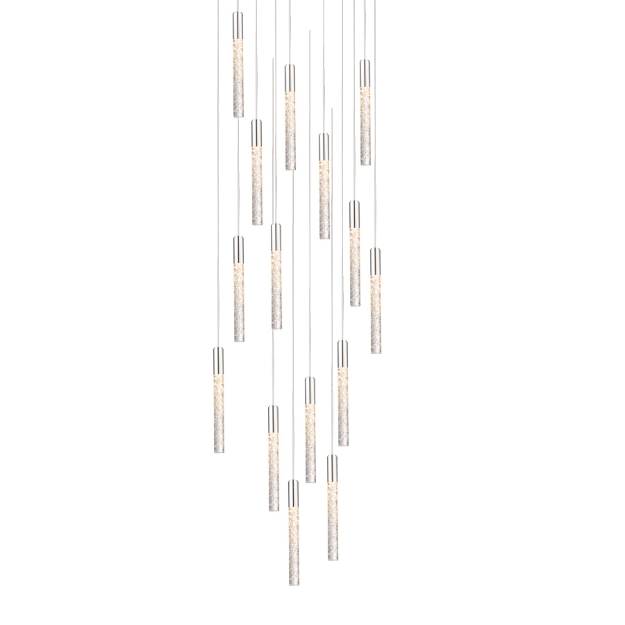 Modern Forms PD-35615-PN 3000K 79.5 Watt Magic LED Round Chandelier in Polished Nickel
