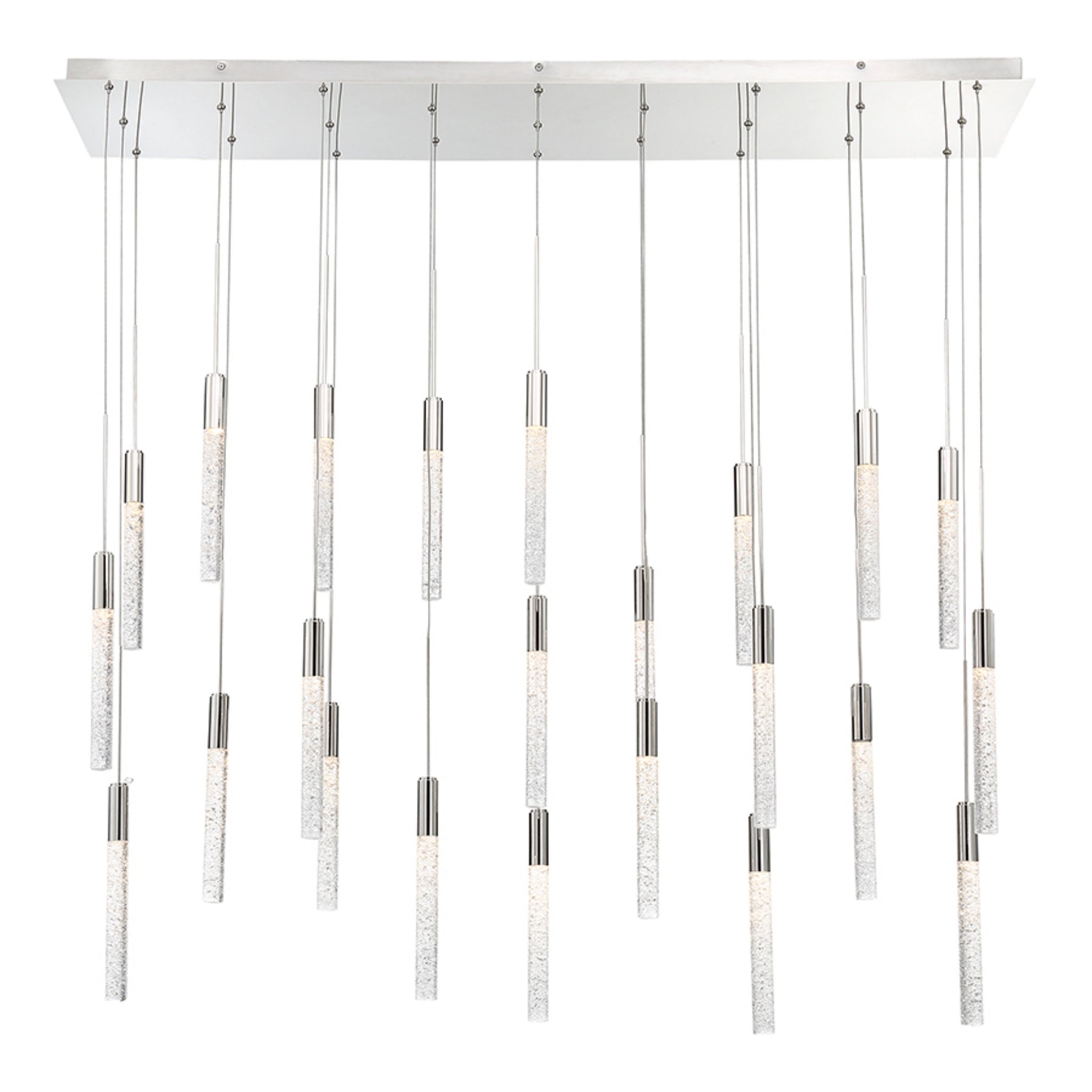 Modern Forms PD-35623L-PN 3000K 120.5 Watt Magic LED Linear Chandelier in Polished Nickel