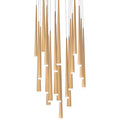 Modern Forms PD-41821R-AB 3500K 147 Watt Cascade Etched Glass LED Round Chandelier in Aged Brass