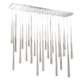 Modern Forms PD-41823L-PN 3500K 161 Watt Cascade Etched Glass LED Linear Chandelier in Polished Nickel