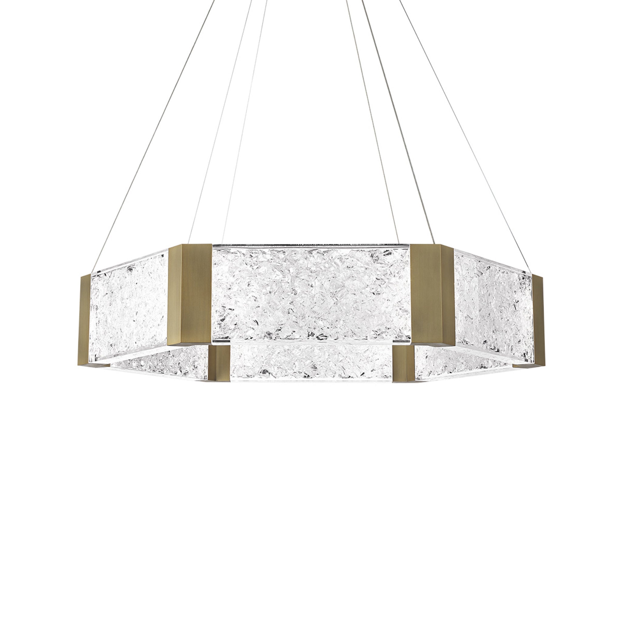 Modern Forms PD-76034-AB 3000K 32 Watt Forever LED Chandelier in Aged Brass