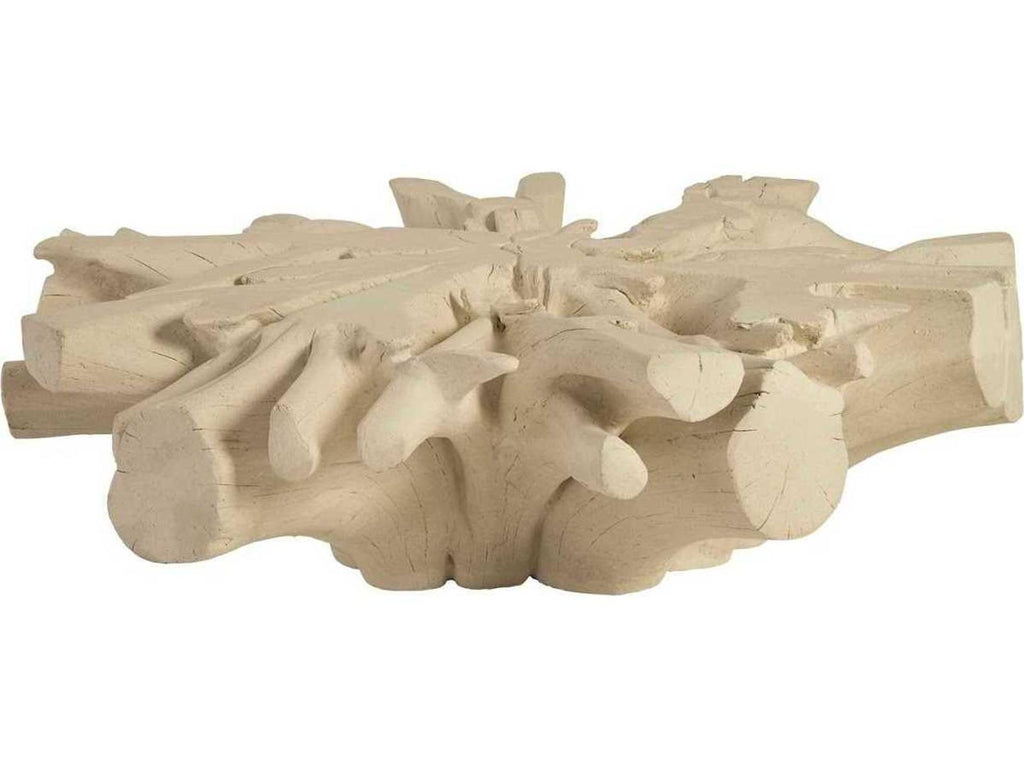 Flow 60-Inch Square White Stone Coffee Table