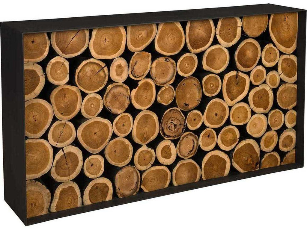Rectangular Wood Natural Console Table