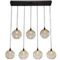 Hammerton Studio Terra 49" Wide Artisan Crafted Optic Glass 7 Light Linear Pendant