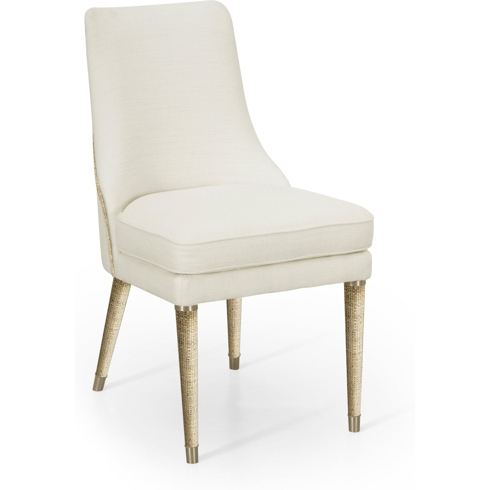 Jonathan Charles Shoal Linen & Grass Cloth Side Chair (500429-SC-C005-F058) - Set of 2