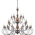 Quoizel Auburn 24 Light 3 Tier Chandelier