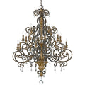 Quoizel Marquette 20 Light 3 Tier 50" Wide Candle Style Chandelier with Crystal Accents