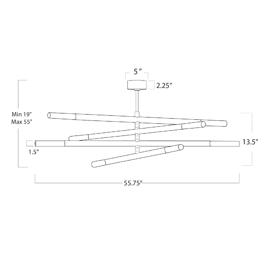 Regina Andrew Wick 8 Light 56" Wide LED Linear Chandelier