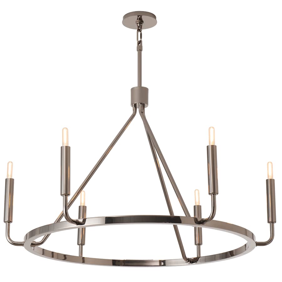 Robert Abbey Mavisten Edition Carbonia 6 Light 38" Wide LED Chandelier