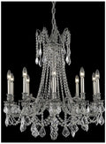 Rosalia 10 Lt Pewter Chandelier Clear