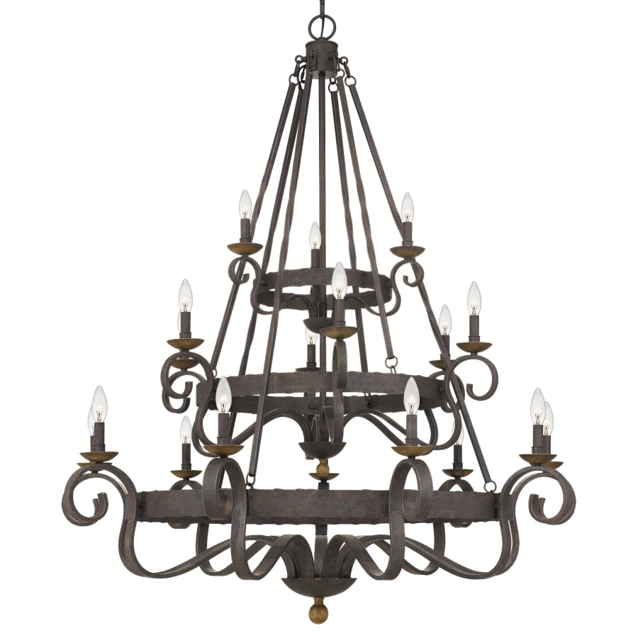Roseto Kimble 18 Light 48" Wide Taper Candle Chandelier