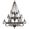 Roseto Kimble 18 Light 48" Wide Taper Candle Chandelier