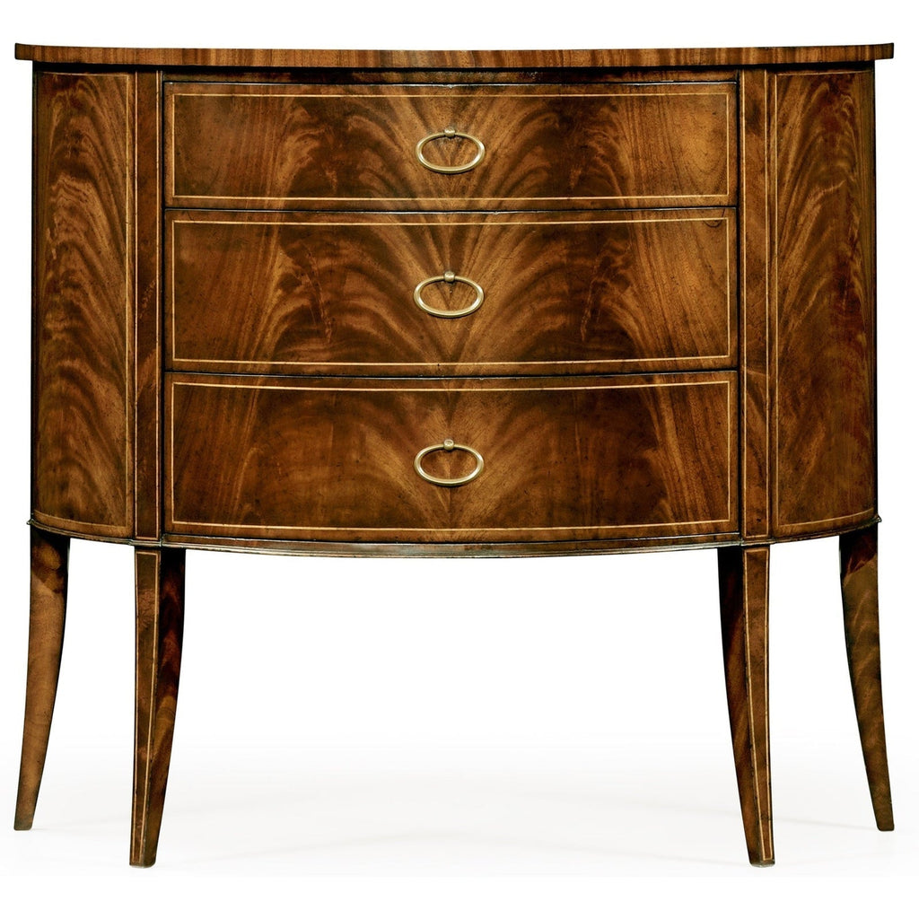 Jonathan Charles Biedermeier Style Mahogany Demilune Cabinet (494004-LAM)
