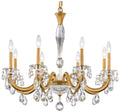 San Marco 26.8"H x 32.3"W 8-Lt Crystal Chandelier in Hrlm Gold