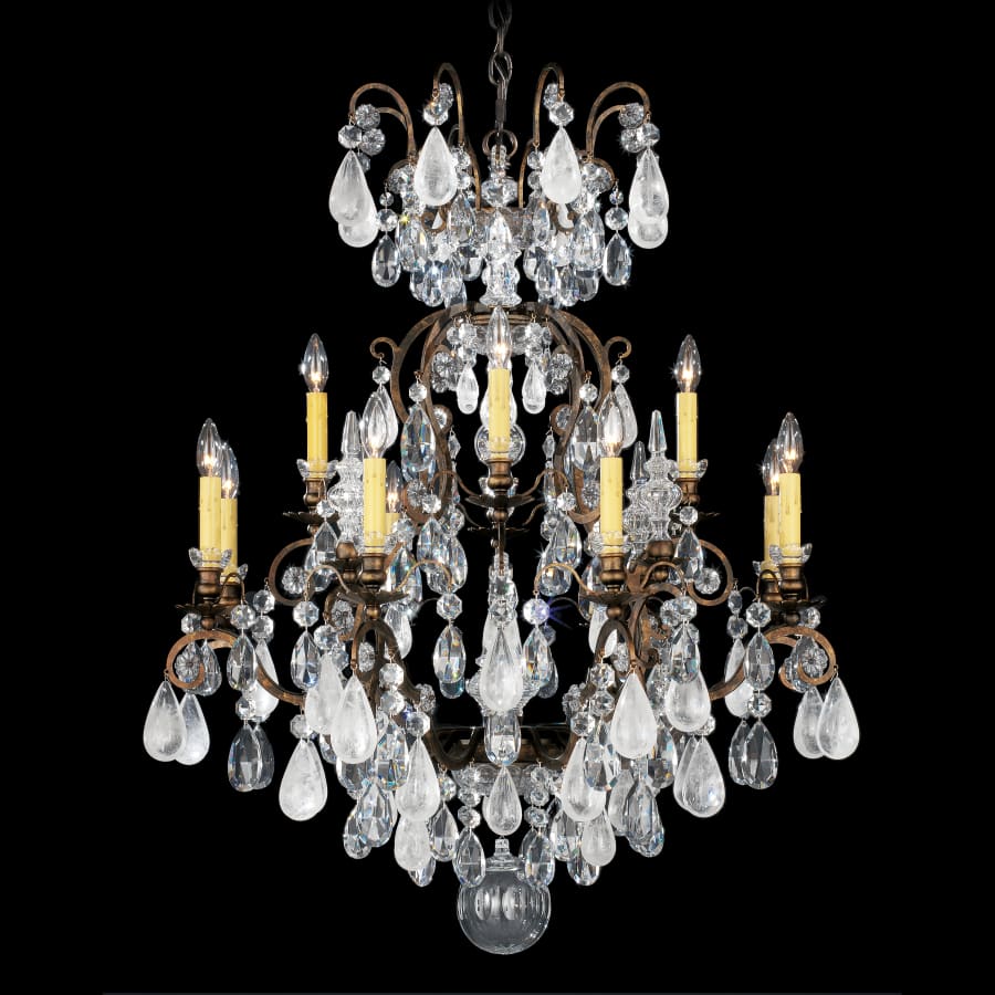 Schonbek Renaissance 13 Light 32" Wide Crystal Chandelier with Clear Rock Crystals