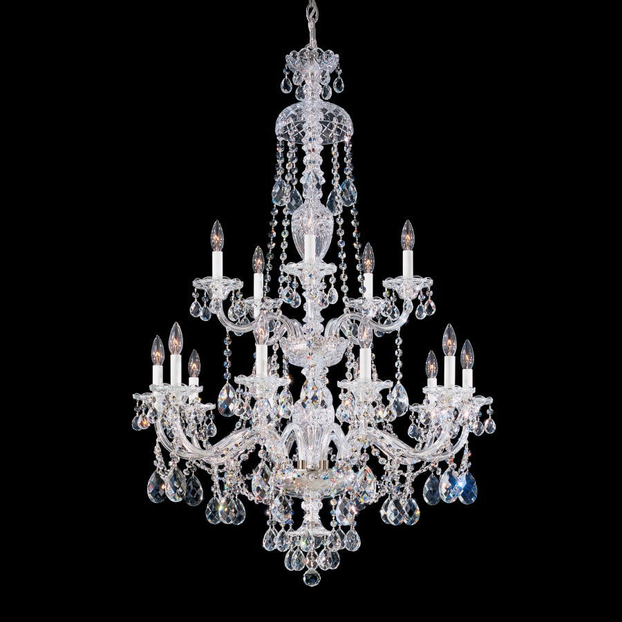 Schonbek Sterling 15 Light 32" Wide Crystal Chandelier with Heritage Crystals