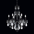 Schonbek Hamilton 6 Light 22" Wide Crystal Chandelier with Black Rock Crystals