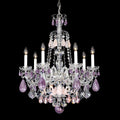 Schonbek Hamilton 7 Light 24" Wide Crystal Chandelier with Amethyst Rock Crystals